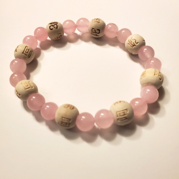 Roze Quarts Bead Bracelet - Picture 3 of 3